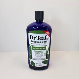 Dr. Teal's Epsom Salt Foaming Bath | 34 oz | Eucalyptus Spearmint NEW Sealed